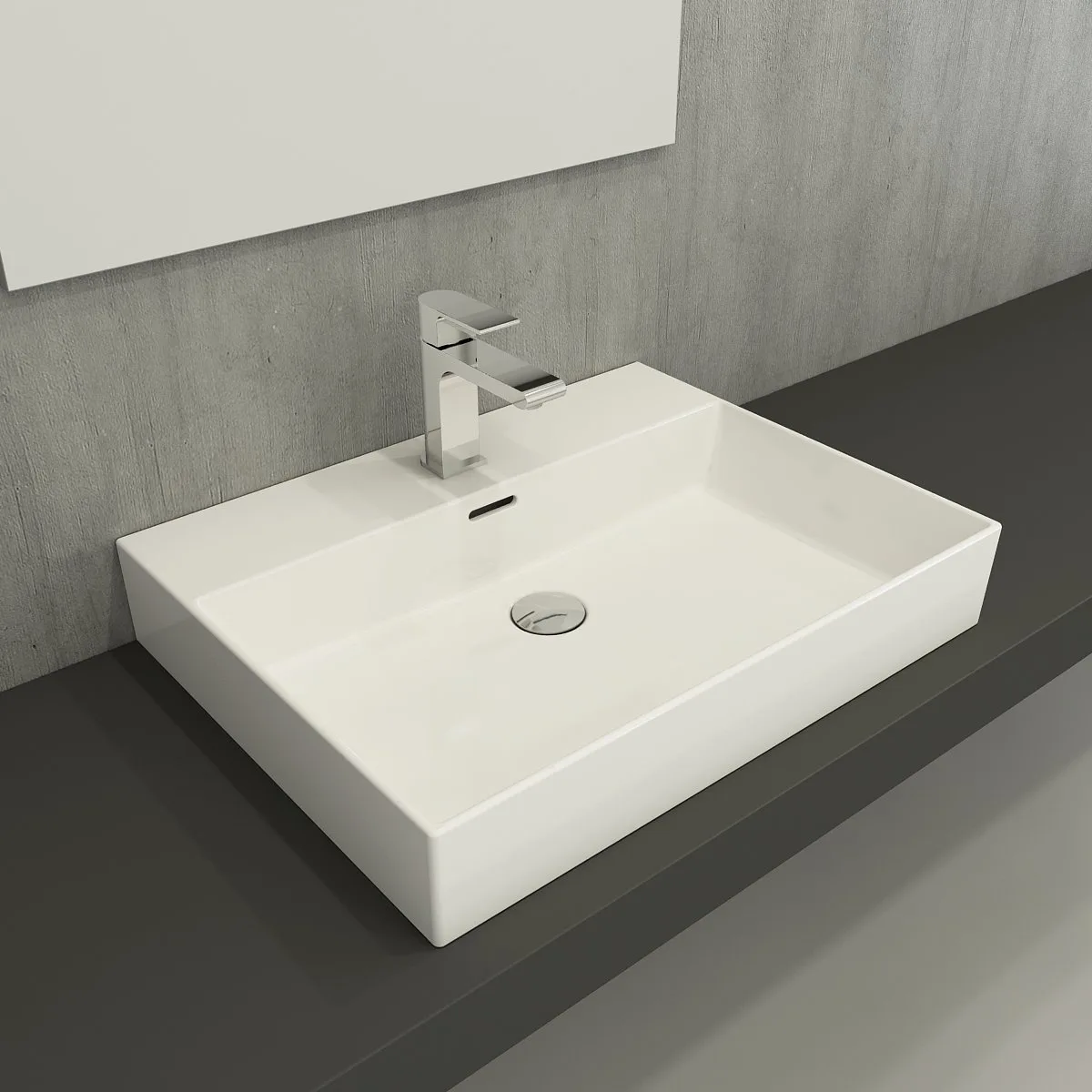 MILANO LAVABO 60 CM - PARLAK BEYAZ