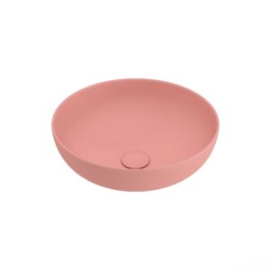 TEZGAH ÜSTÜ YUVARLAK VESSEL 38cm. SIĞ LAVABO - MAT SOMON