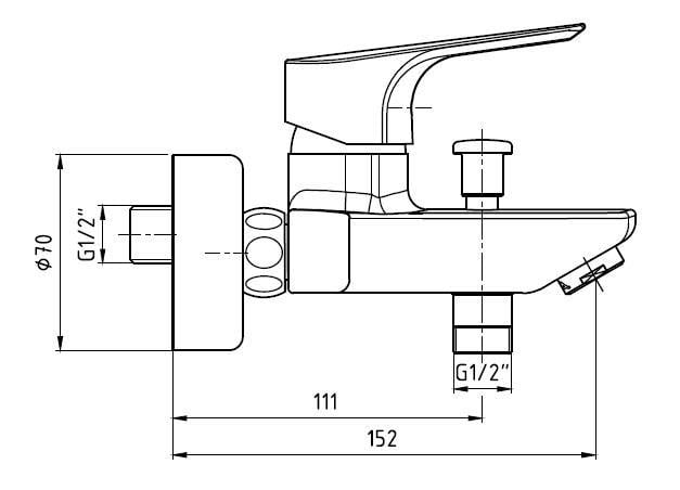 E.C.A. Niobe Banyo Bataryası - Krom - Görsel 3
