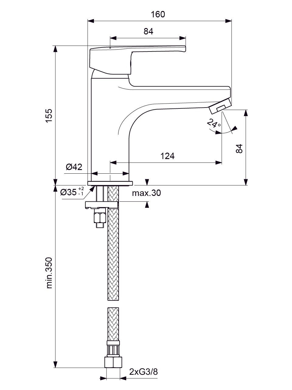 IDEAL STANDARD STREAM LAVABO BATARYASI KROM (B1486AA) - Görsel 2