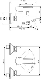 IDEAL STANDARD IDEALSTREAM BANYO BATARYASI KROM (B1487AA) - Görsel 4
