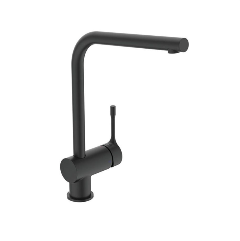 IDEAL STANDARD CERALOOK KUĞU EVİYE BATARYASI SILK BLACK (BC174XG)