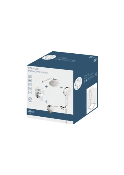 IDEAL STANDARD CERAFLEX ANKASTRE DUŞ SETİ YUVARLAK (BC447AA) - Görsel 3